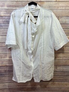 NWT Hemi Blurr White Tie Front Shirt
